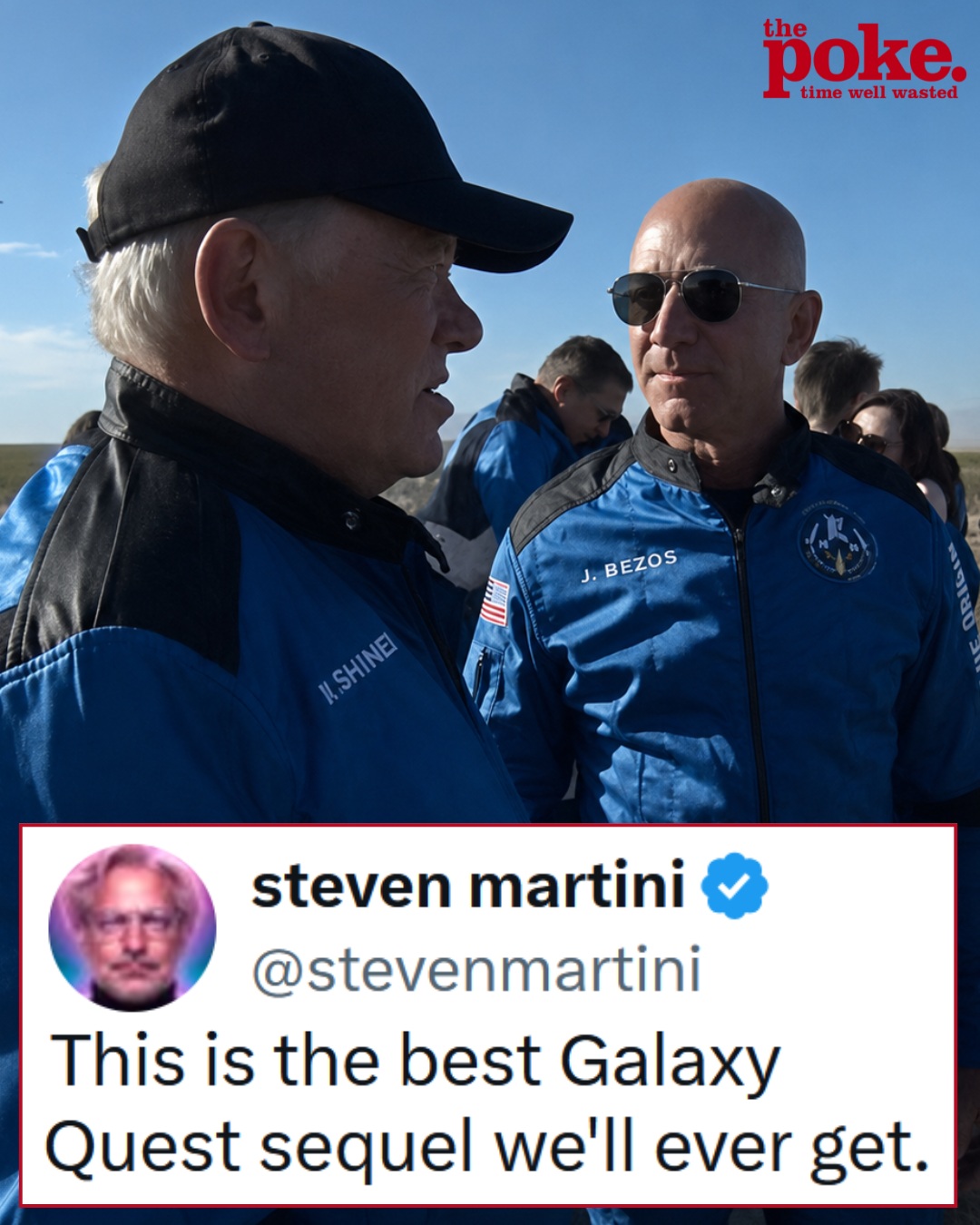 This awkward 2021 clip of Jeff Bezos welcoming an emotional William Shatner back to Earth is going viral again
