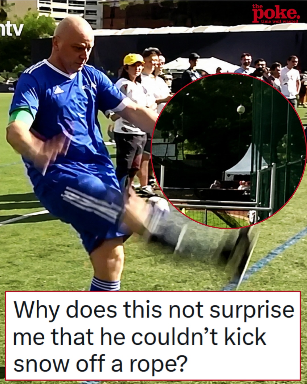 The Fifa president’s attempt at a corner was almos