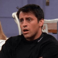 Joey Tribbiani from Friends looking shocked