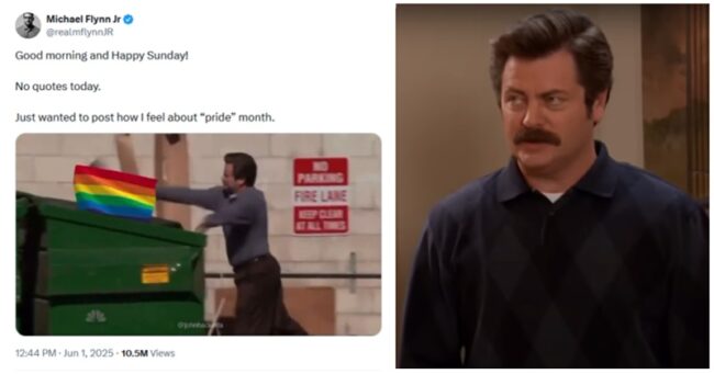 This seems like a very good time to revisit Nick Offerman’s perfect takedown of an anti-Pride bigot (NSFW)