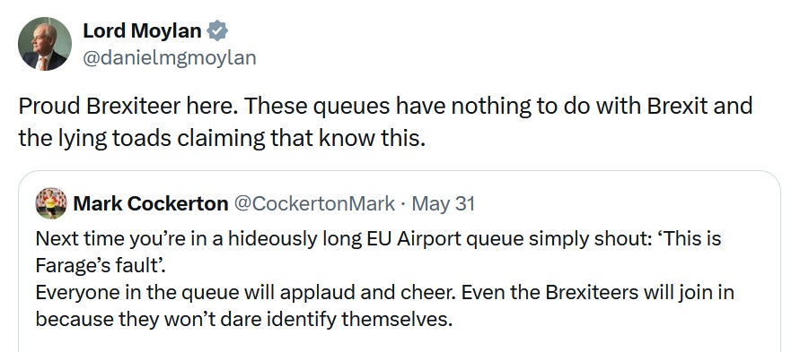 Proud Brexiteer here. These queues have nothing to do with Brexit and the lying toads claiming that know this.