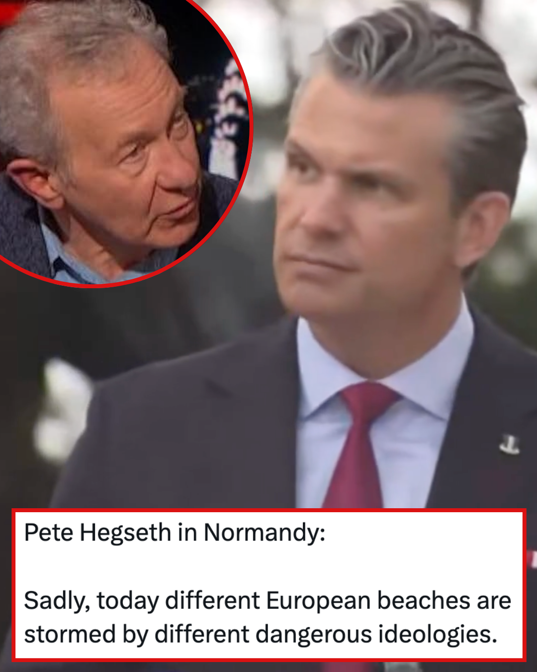 Pete Hegseth used his D-Day anniversary speech to score some