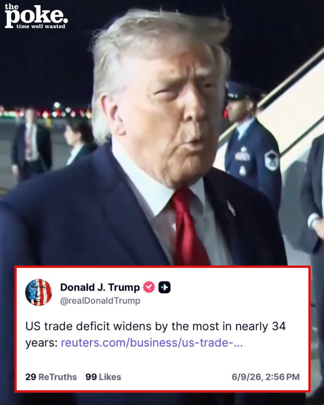 Donald Trump excitedly posted about America’s wide