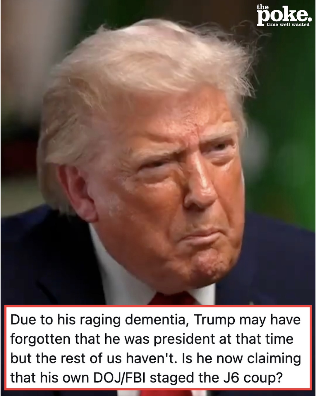 Donald Trump appeared to blame the FBI for January