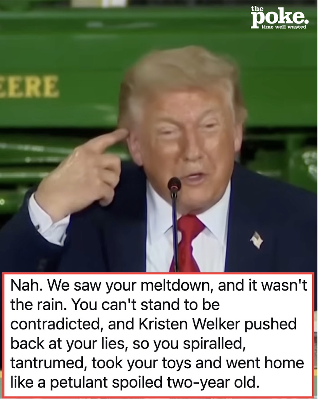 Trump’s excuse for storming out of his latest TV news interv