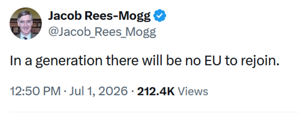 In a generation there will be no EU to rejoin.