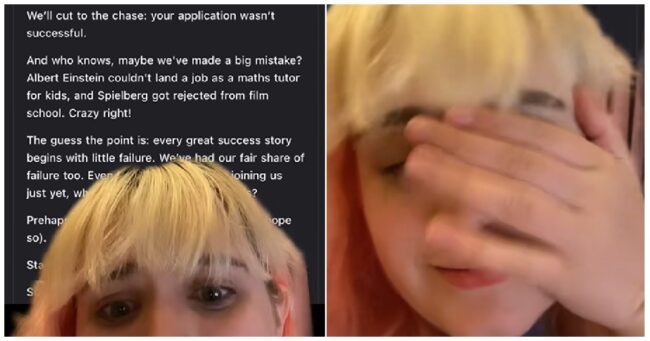 This job rejection letter was so cringeworthy, it went straight into the Facepalm Hall of Fame