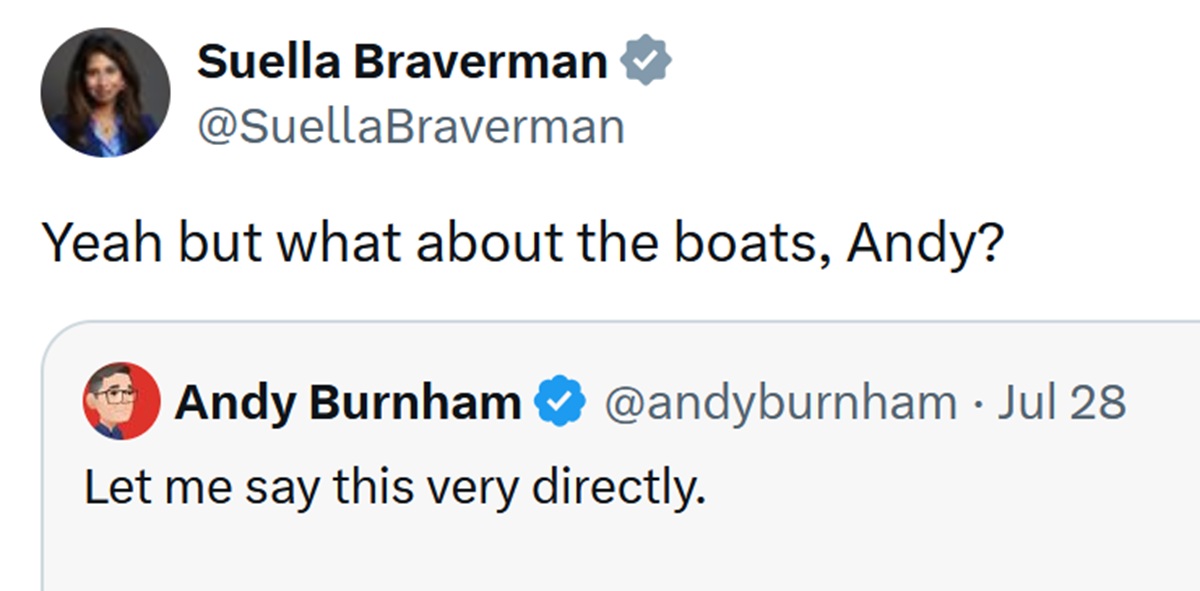 Yeah but what about the boats, Andy?