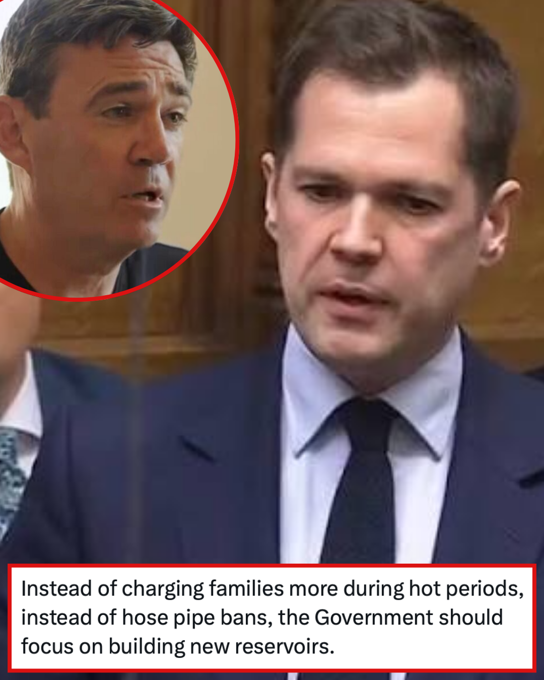 Robert Jenrick accused Labour of letting the country run out of water and was owned into next year