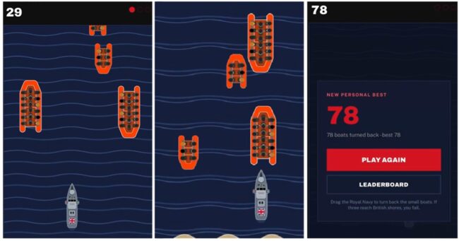 In ‘serious party’ news, Reform’s new immigration-tracking app features a game where you turn back small boats crossing the channel – 17 dumbfounded reactions