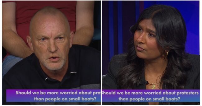 Ash Sarkar had the perfect response to an angry Question Time audience member’s defence of the so-called patriotic anti-immigration gangs
