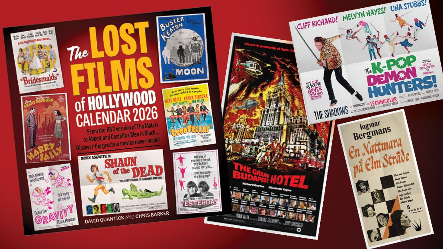 The calendar, alongside a few examples of the film posters
