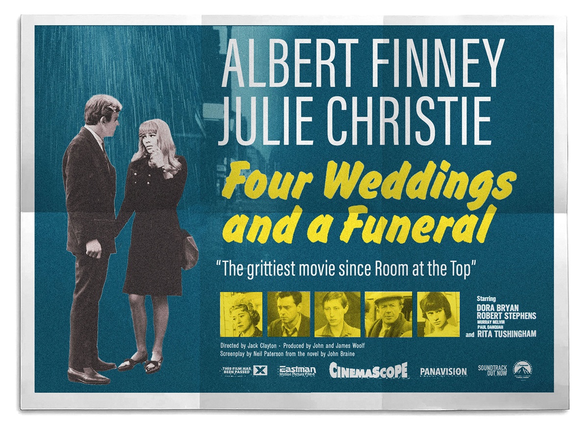 Albert Finney and Julie Christie in Four Weddings and a Funeral. The grittiest film since Room at the Top