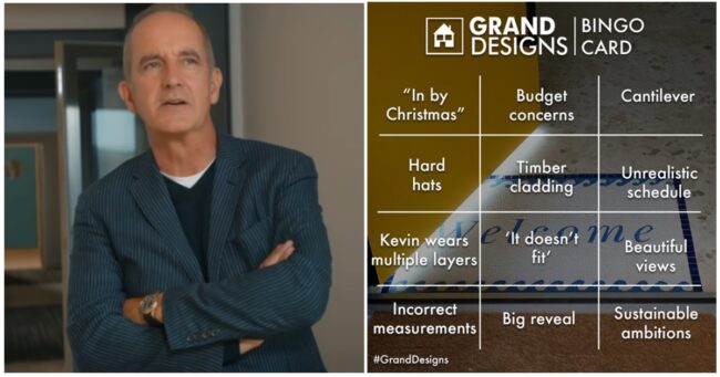 The hilarious Twitter predictions for the new Grand Designs episode were made even funnier by the show’s own very self-aware bingo card