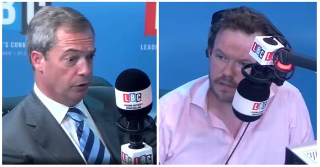 The first and last time Nigel Farage dared to face James O’Brien has gone viral again, and it’s still a glorious own
