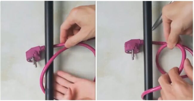 This hack for freeing a trapped electrical cord has absolutely broken people’s brains