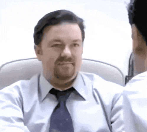 David Brent from The Office, saying "Ooh, you're hard. Showing off."