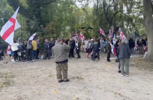 Some flag-waving patriots had a get-together in the woods and as a vision of Farage’s Britain it’s hard to beat