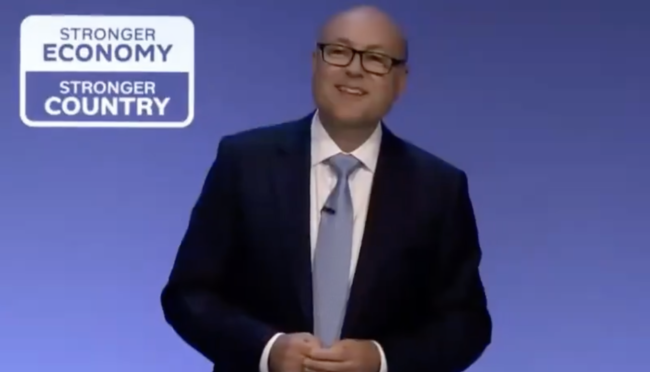 Shadow chancellor Andrew Griffiths’ humiliating end to his conference speech is the funniest Tory exit since Liz Truss