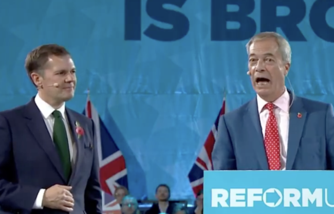 Nigel Farage’s jokes fell hilariously flat in front of his own Reform UK audience and this clip should be made available on prescription