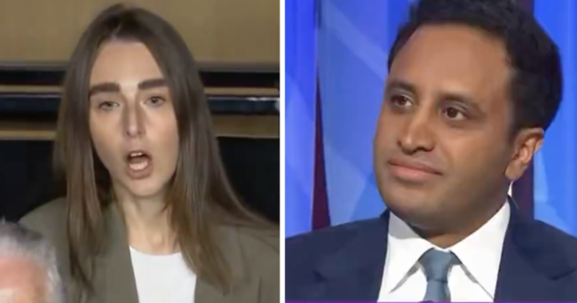 A Question Time woman single-handedly shut down Zia Yusuf over climate change and his response said it all