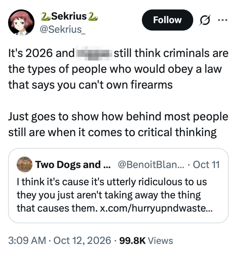 An American said stricter gun laws did nothing to stop shootings and of ...