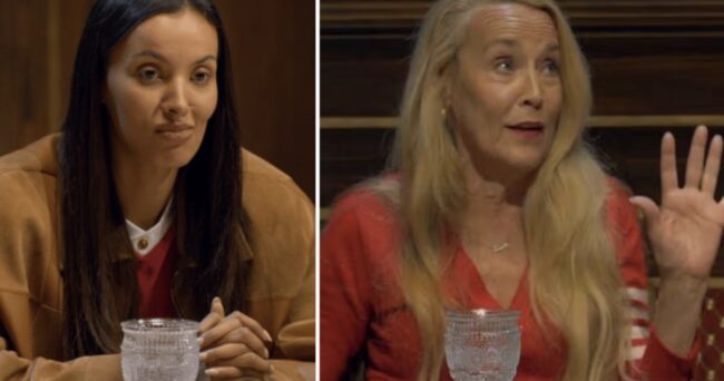 A mansplainer tried to correct Maya Jama’s round table tactics on Celebrity Traitors and her A++ comeback had everyone cheering