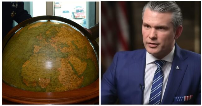 Pete Hegseth’s staff broke Eisenhower’s globe after he commandeered it for his office, in the most on-the nose metaphor of all time