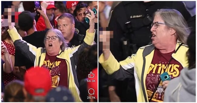 This heckler was thrown out of Trump’s rally, and gained instant legendary status for her unashamedly NSFW exit