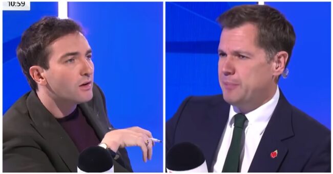 Watch Robert Jenrick tie himself in mortifying knots to avoid condemning a Reform ally for calling Kemi Badenoch a “Nigerian scammer”