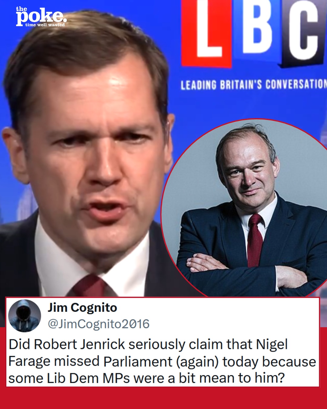 Robert Jenrick's claim that Farage's so-called ‘physical altercation' was with some ‘Bolshie Lib Dem MPs' added to the mockery in spades – 15 favourite reactions