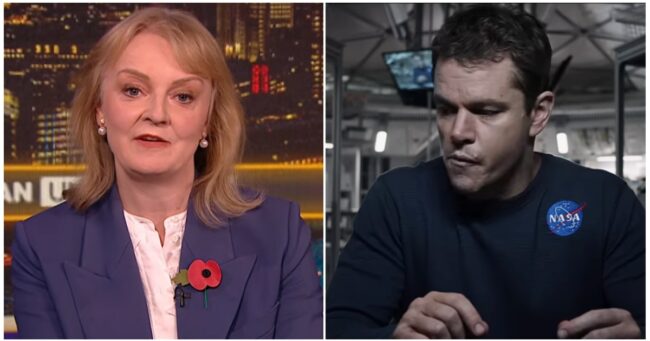 Liz Truss claims the UK would have had successful missions to Mars by 2040 if she hadn’t been scuppered by woke lefties at the Bank of England – 17 generous servings of chinny reckon