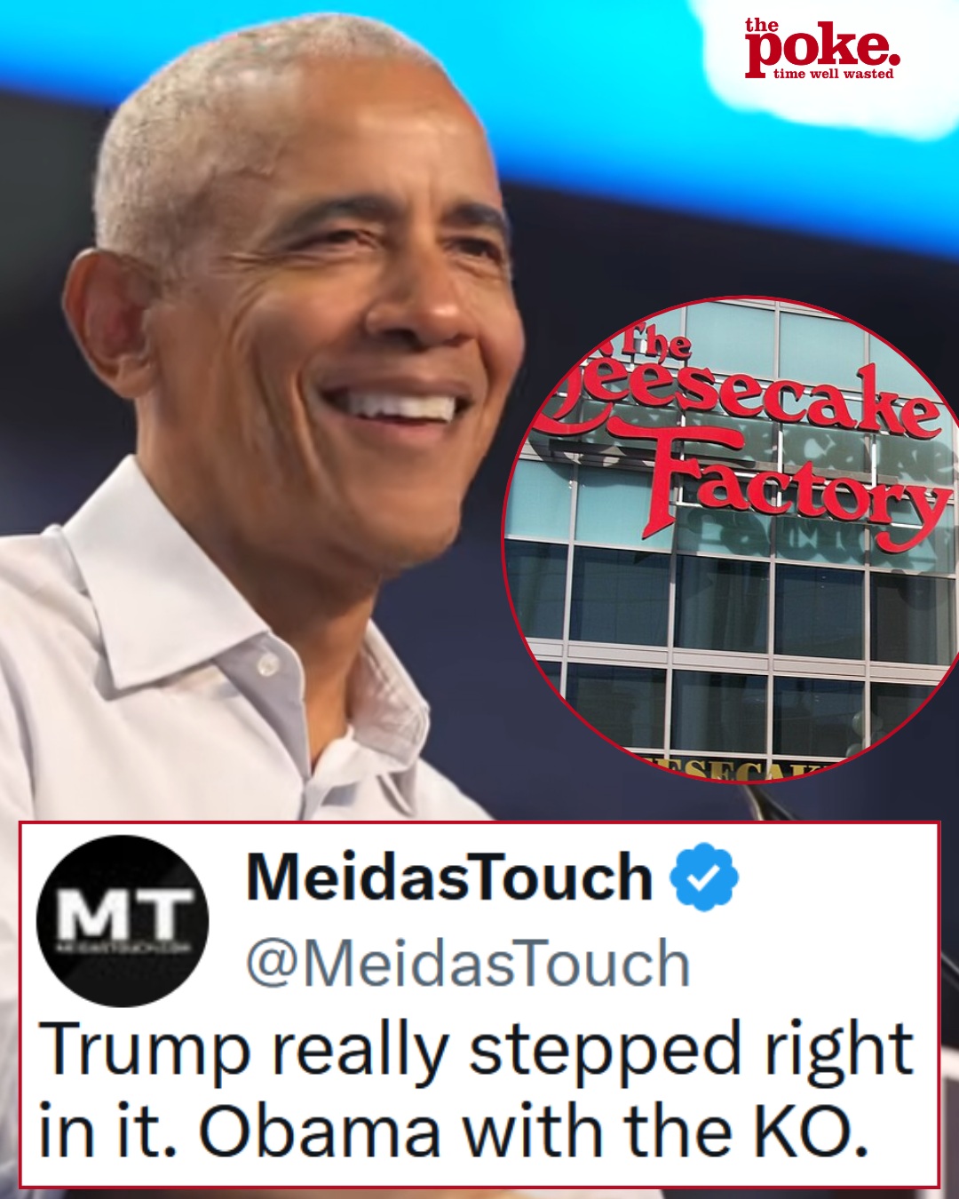 Barack Obama's cheesecake comment was funny, but his scorched earth takedown of Trump's reaction was glorious – 23 cheers to the rafters