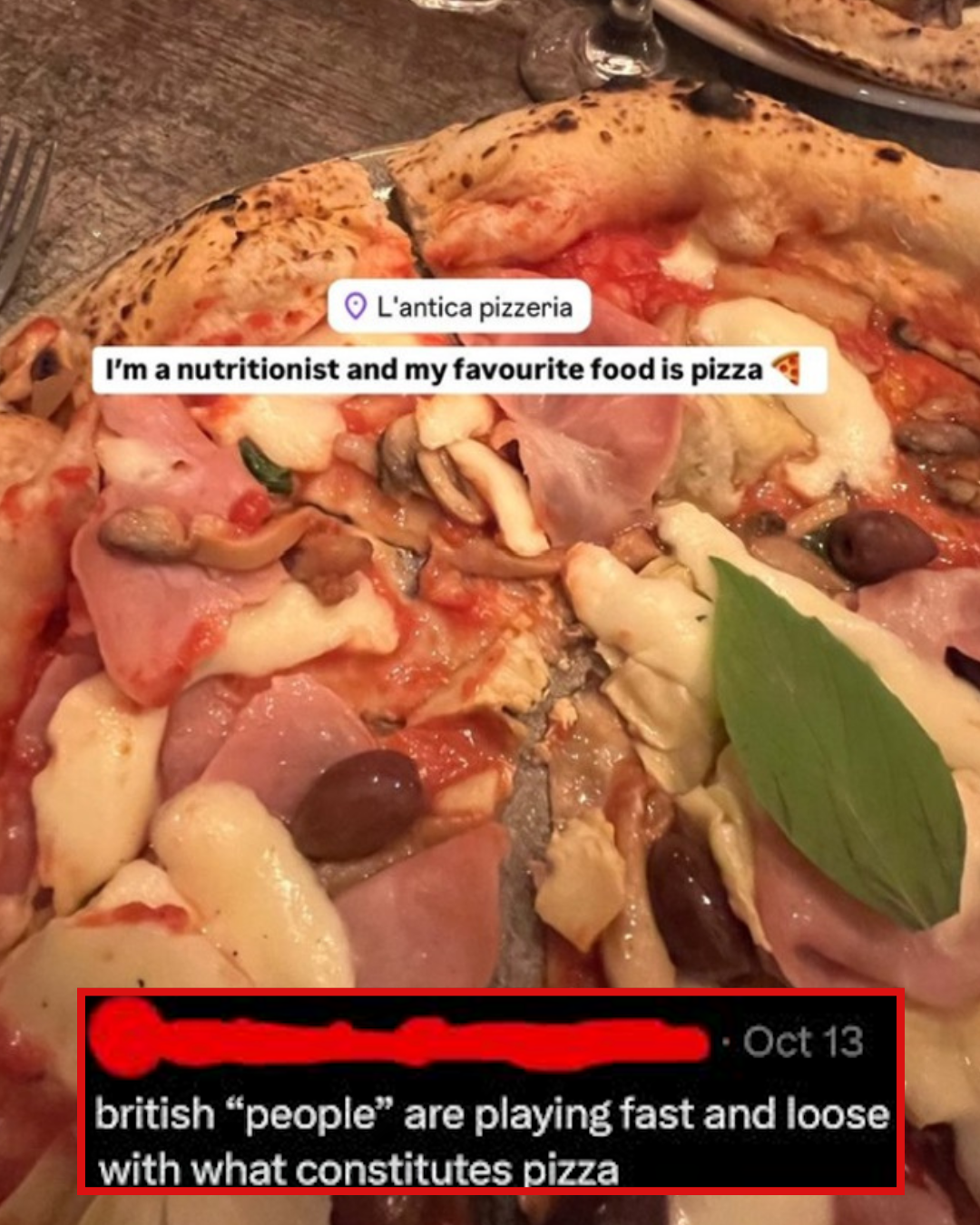 An American trolled Brits for their concept of a ‘pizza’ and it was a delicious self own for the ages