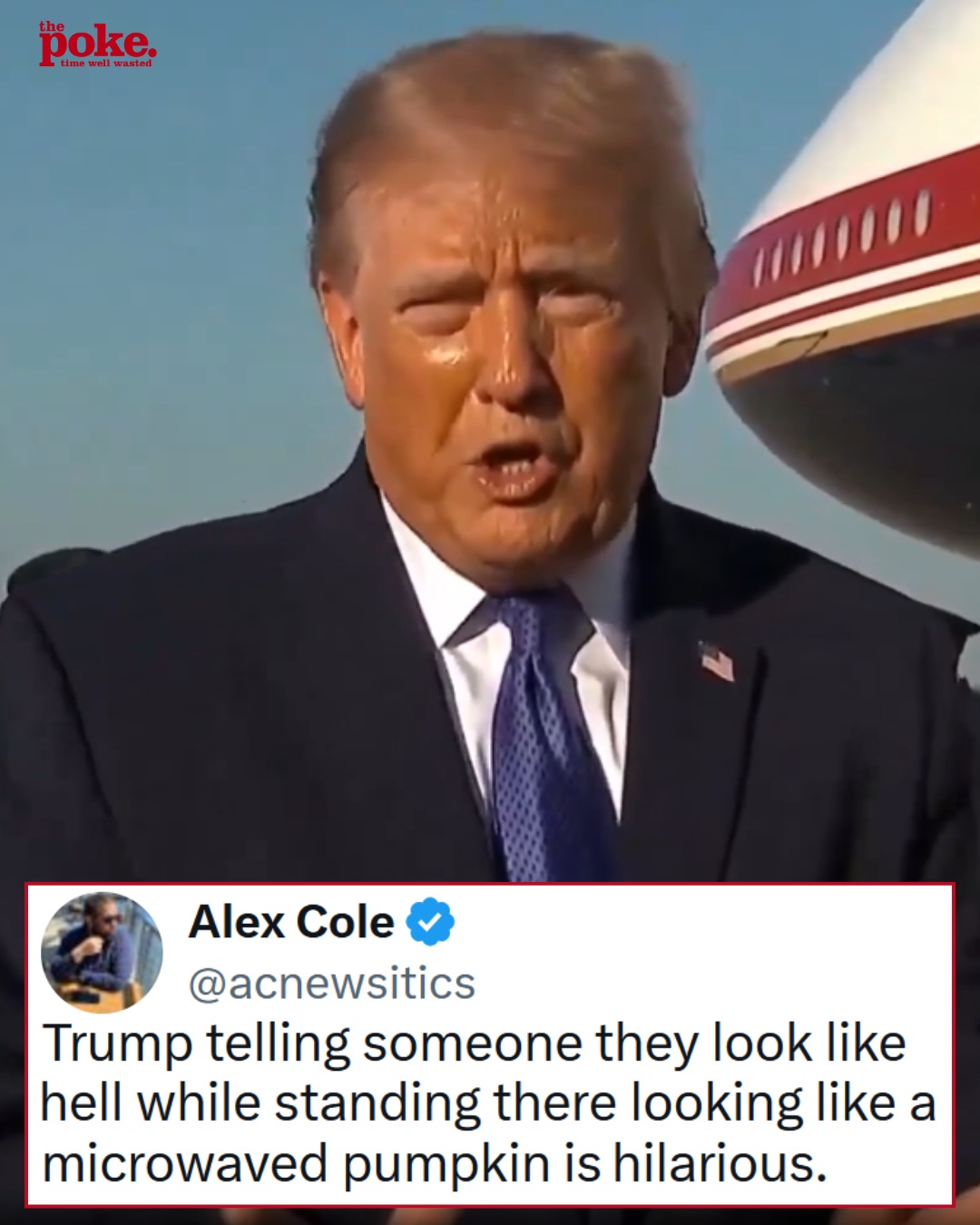 Someone dared to ask Trump why he’s cancelling rallies, and Captain Thin-Skin raged about the reporter being out of shape – 22 exploded irony meters