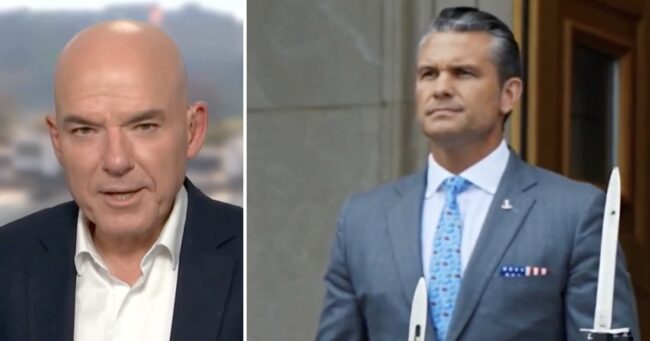 This Sky News man really wasn’t mincing his words with his questions for Pete Hegseth and the look on his face made it even better