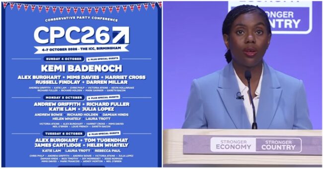 The Conservatives shared their conference lineup like it was Glastonbury, and got owned into next year – 17 brutal responses