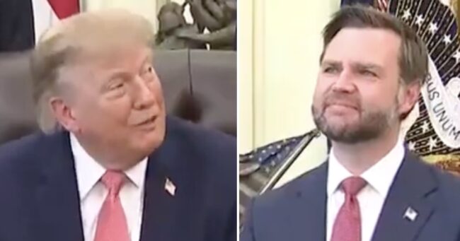 Donald Trump was asked if he’d endorse JD Vance for 2028 and we’re so glad Vance was in the room to hear his answer