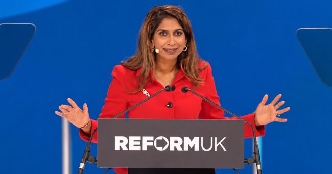 The taxpayer covered Suella Braverman’s whopping bill after she used more than 650 per cent more water than average – 17 scalding responses on tap